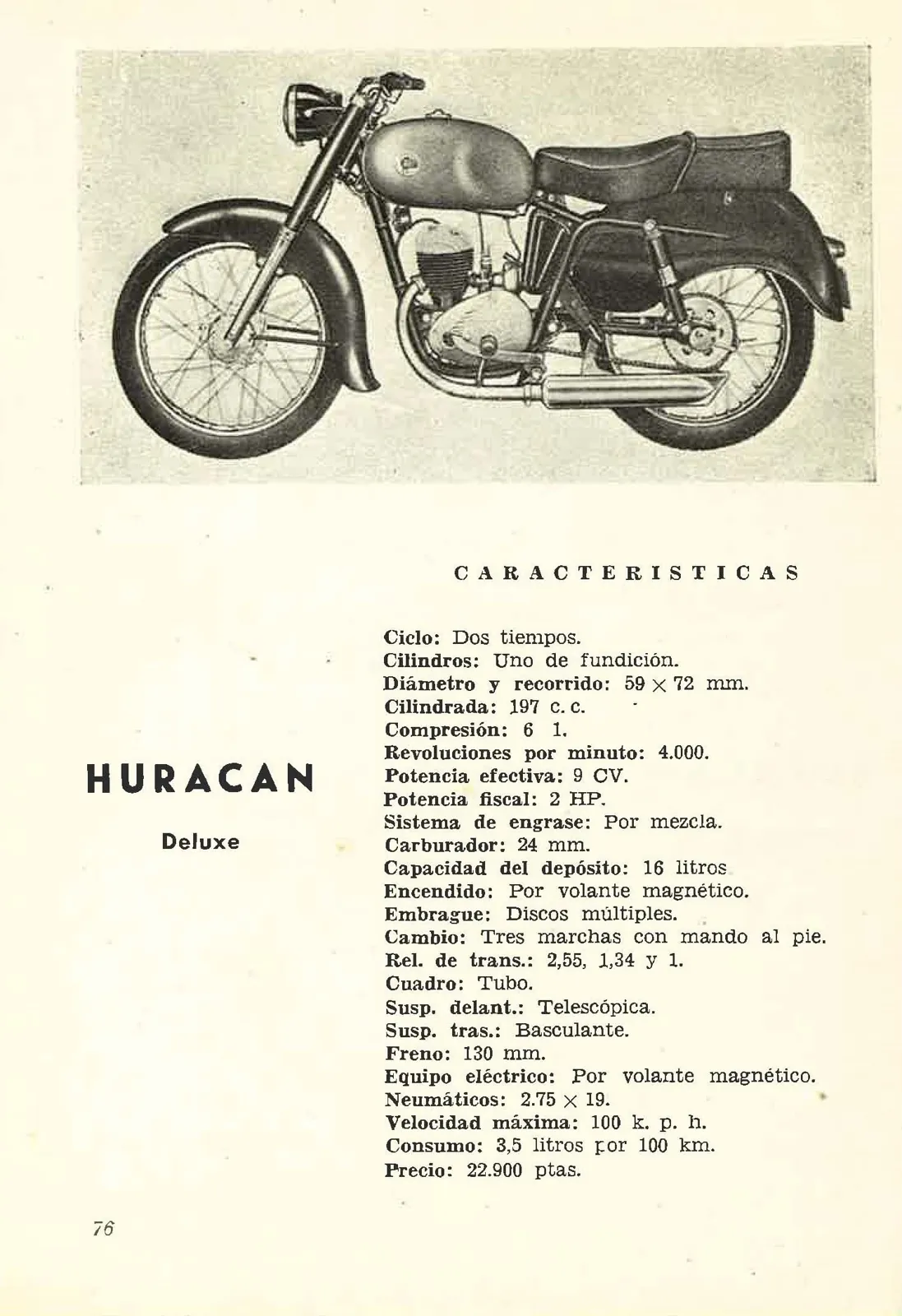First-generation motorcycles · Huracán Motors